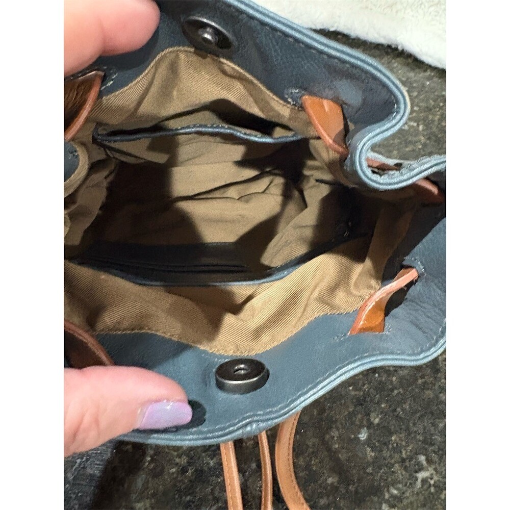 Kelsi Dagger Brooklyn Womens Small Backpack Dark Gray Green Drawstring 9x9 - Picture 9 of 10
